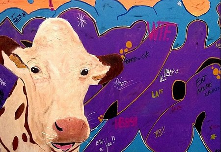 Urban cow geschilderd door Aat Kuijpers