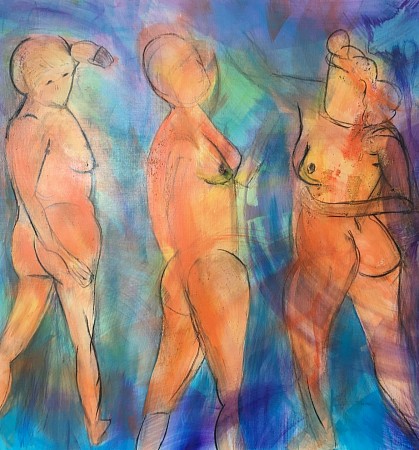 Drie gratien geschilderd door Brighart