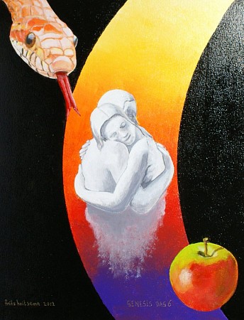 Genesis dag 5 geschilderd door Frits Hoitsema KUNSTSCHILDER
