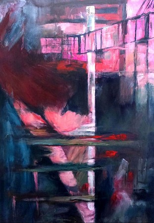 Abstract me geschilderd door Angelika Poels